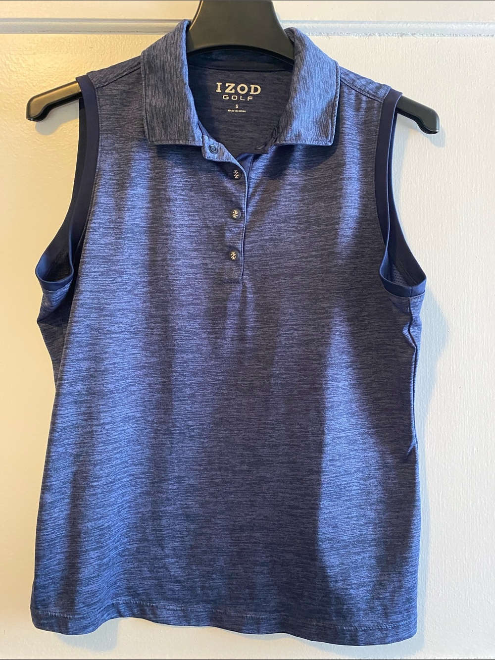 Izod Golf Women's Sleeveless Polo Tank - Heather Navy - S